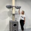 Krabpaal Cat Tower Box Light Grey -Savic Winkel p10116 rhr rhr0414 krabpaal cat tower box light grey 1