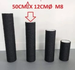 Sisalpaal 50×12Ø M8 BLACKLINE -Savic Winkel p10213 rhr rhr sp 50x12 bl sisalpaal 50x12 m8 blackline 1