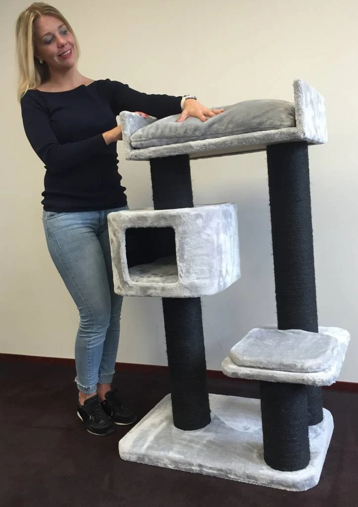 Krabpaal Devon Rex Blackline Light Grey 3 Krabpaal Devon Rex Blackline Light Grey