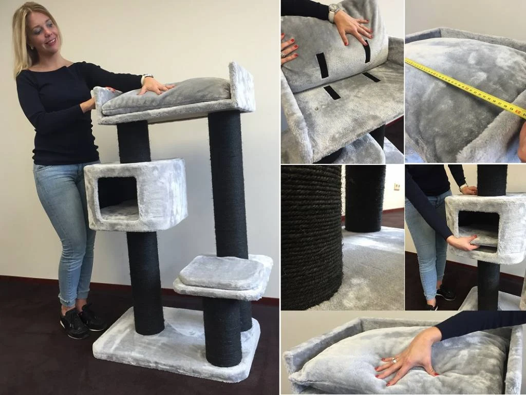 Krabpaal Devon Rex Blackline Light Grey 4 Krabpaal Devon Rex Blackline Light Grey - Afbeelding 2