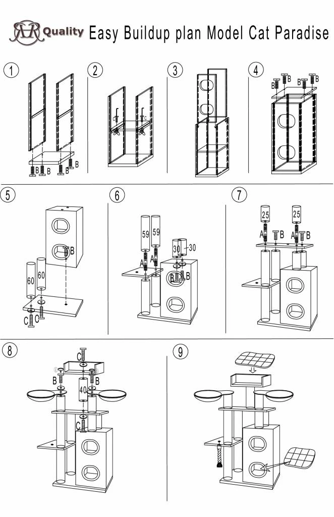 Krabpaal Cat Paradise Blackline Light Grey 8 Krabpaal Cat Paradise Blackline Light Grey - Afbeelding 6