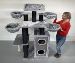 Krabpaal Cat Paradise PLUS Blackline Light Grey 10 Krabpaal Cat Paradise PLUS Blackline Light Grey -Savic Winkel p10659 rhr rhr0410 plus krabpaal cat paradise plus blackline light grey 1