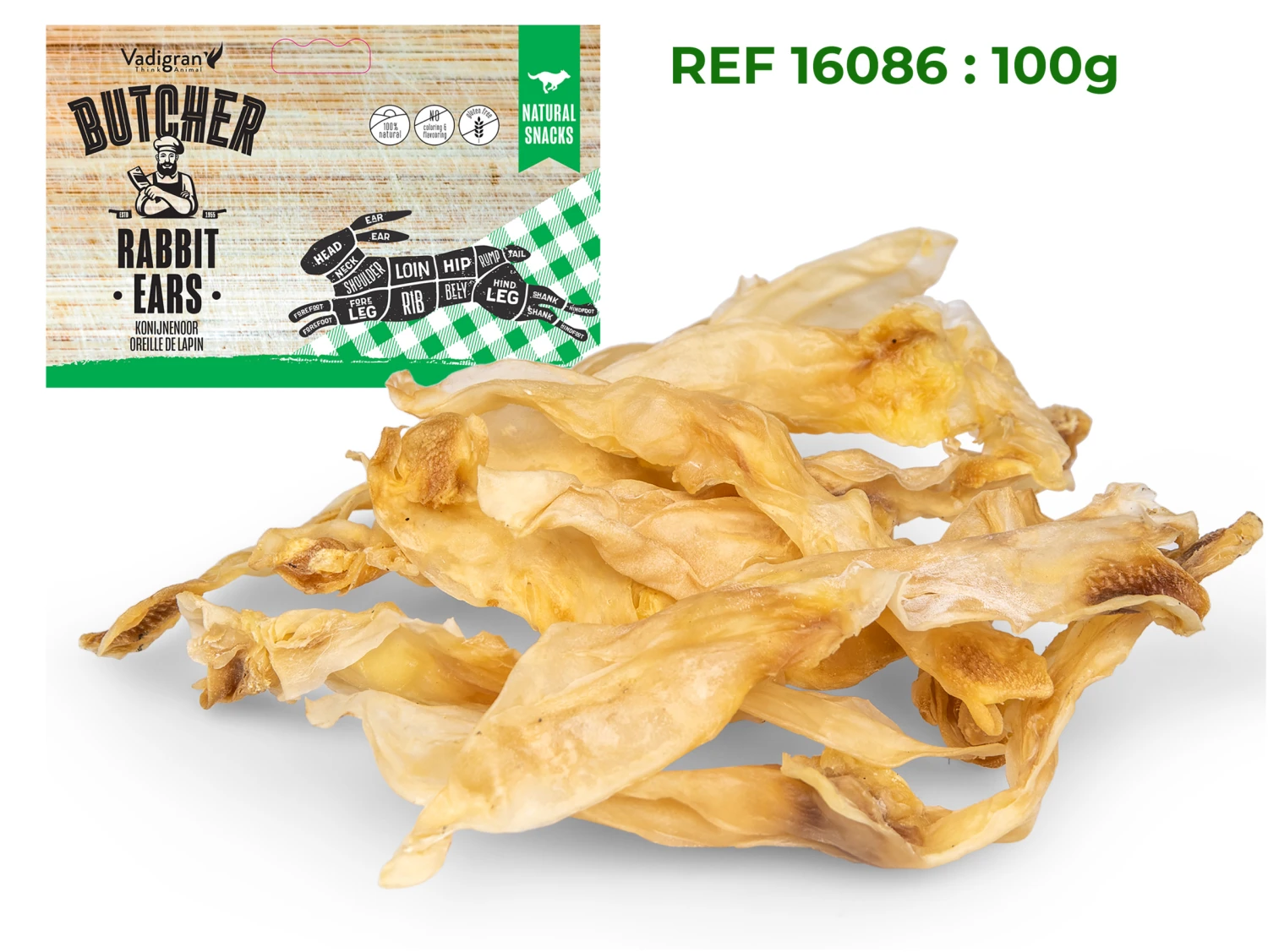 Konijnenoren 100g 3 Konijnenoren 100g