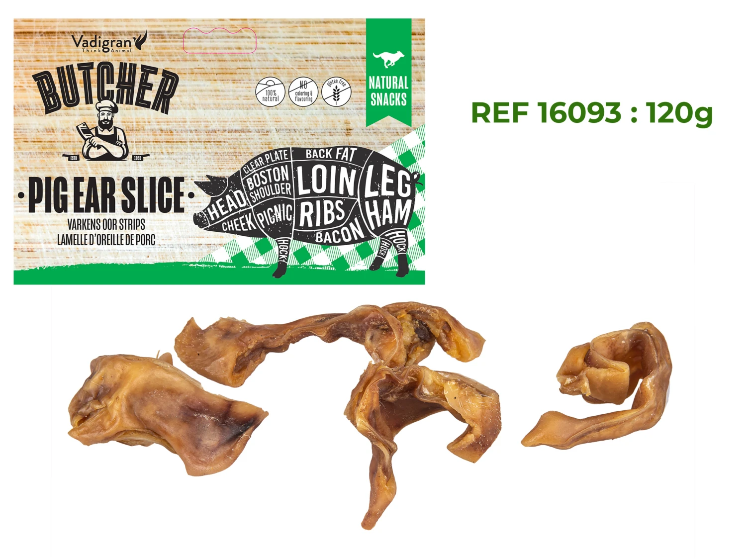 Varkensoor Strip 120g 3 Varkensoor Strip 120g