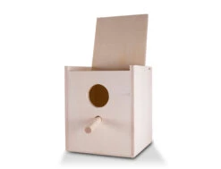 Merkloos Houten Tropennestkast 10,3×10,5×10,5cm Ø3,2cm -Savic Winkel p11282 vad 14539 houten tropennestkast 103x105x105cm 32cm 1