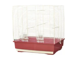 Kooi Kleine Vogel Moira Wit/oud Rose 53x32x55,5cm