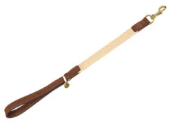 Leiband Kort Hond Tau Donkerbruin 60cmx25mm