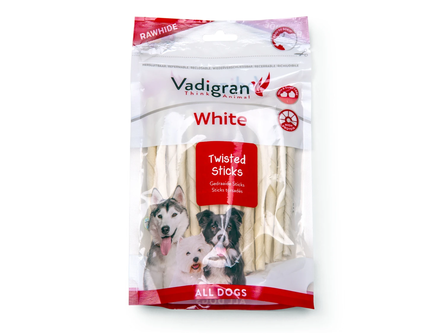 White Kauwstick 165g/ 12,5cmxØ6-7mm (30) 4 White Kauwstick 165g/ 12,5cmxØ6-7mm (30) - Afbeelding 2