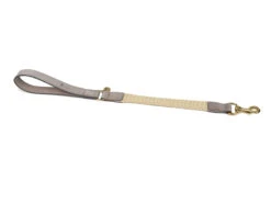 Leiband Kort Hond Tau Grijs 60cmx25mm