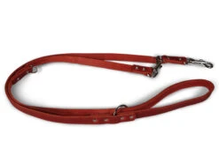 Politie Leiband Geolied Leder Rood 200cmx18mm M-L