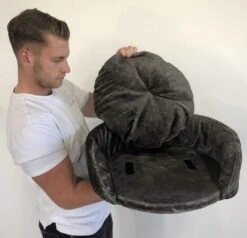 Ligbak Rond Ø 50 Cm + Kussen Taupe -Savic Winkel p12185 rhr rhr rlb p t ligbak rond 50 cm kussen taupe 1