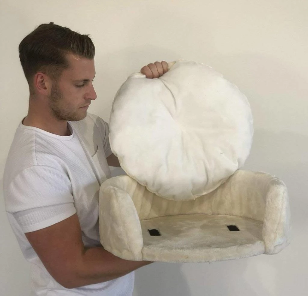 Ligbak Rond Ø 50 Cm + Kussen Cream 7 Ligbak Rond Ø 50 Cm + Kussen Cream - Afbeelding 5