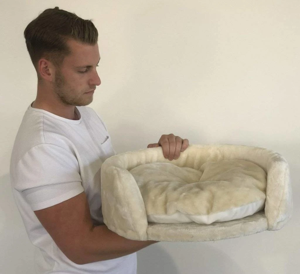 Ligbak Rond Ø 50 Cm + Kussen Cream 6 Ligbak Rond Ø 50 Cm + Kussen Cream - Afbeelding 4