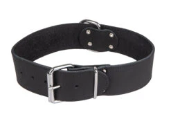 Halsband Large Geolied Leder Zwart 45cmx30mm M-L