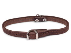 Halsband Geolied Leder Bruin 32cmx12mm XS