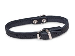 Halsband Geolied Leder Zwart 27cmx12mm XXS