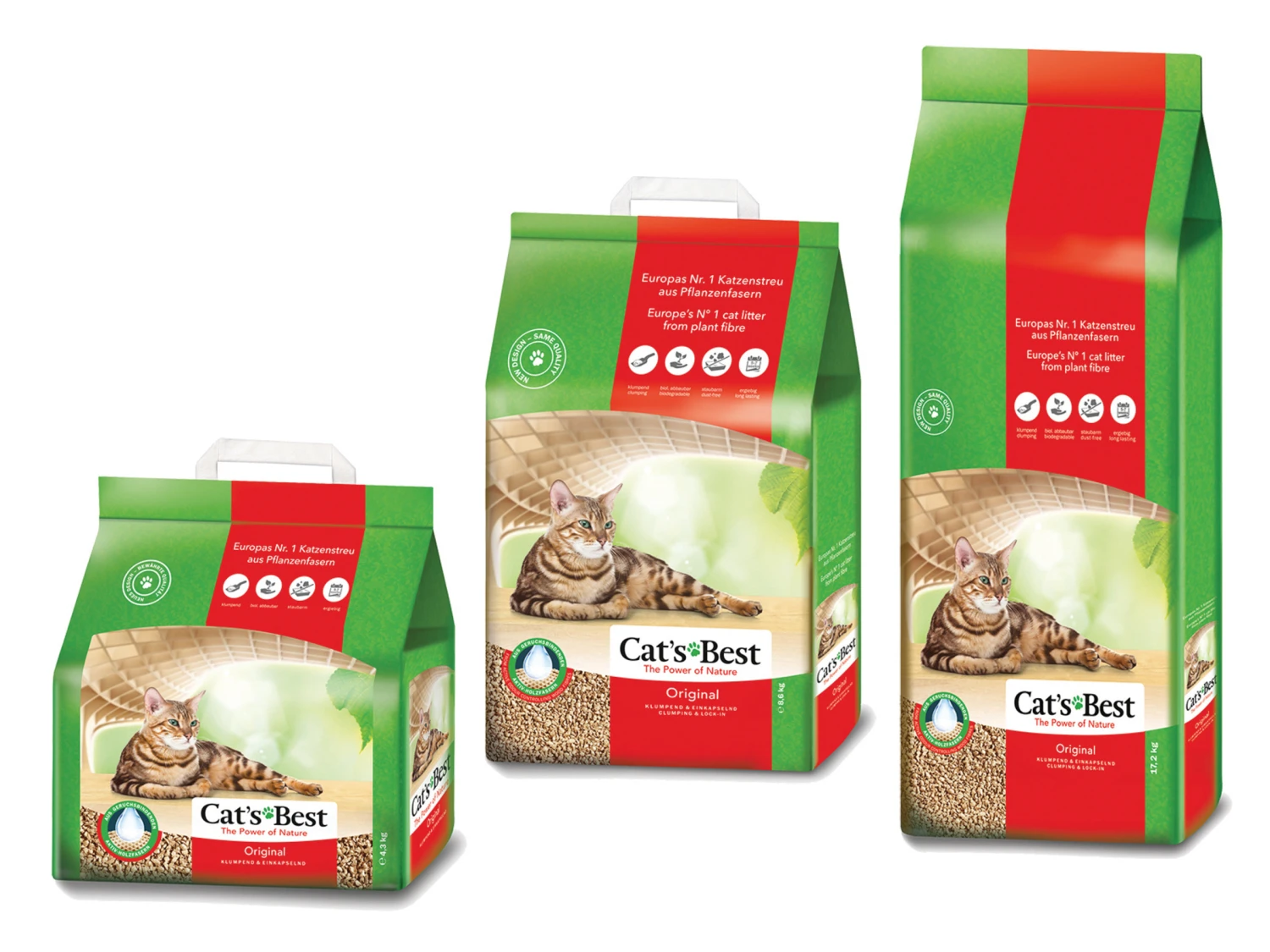 Cats Best Original 4,3 Kg – 10 L 4 Cats Best Original 4,3 Kg – 10 L - Afbeelding 2