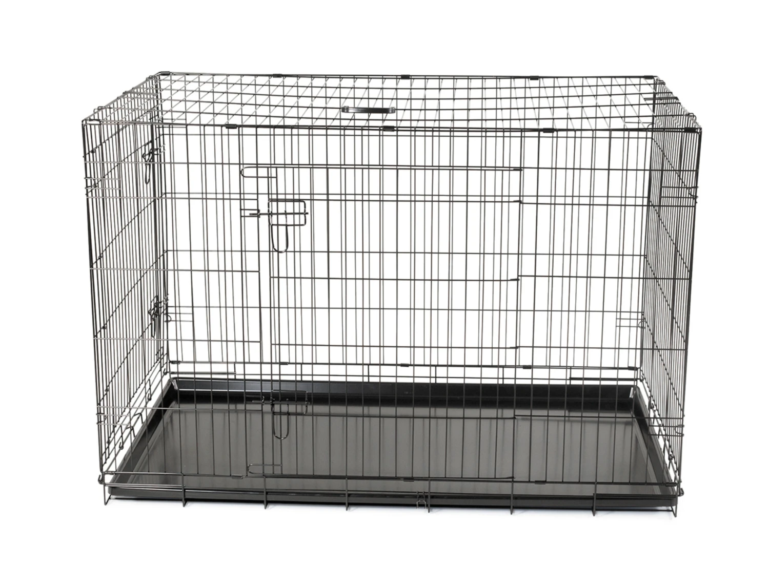 Draadkooi Opvouwbaar Classic Zwart 122x75x81cm 4 Draadkooi Opvouwbaar Classic Zwart 122x75x81cm - Afbeelding 2