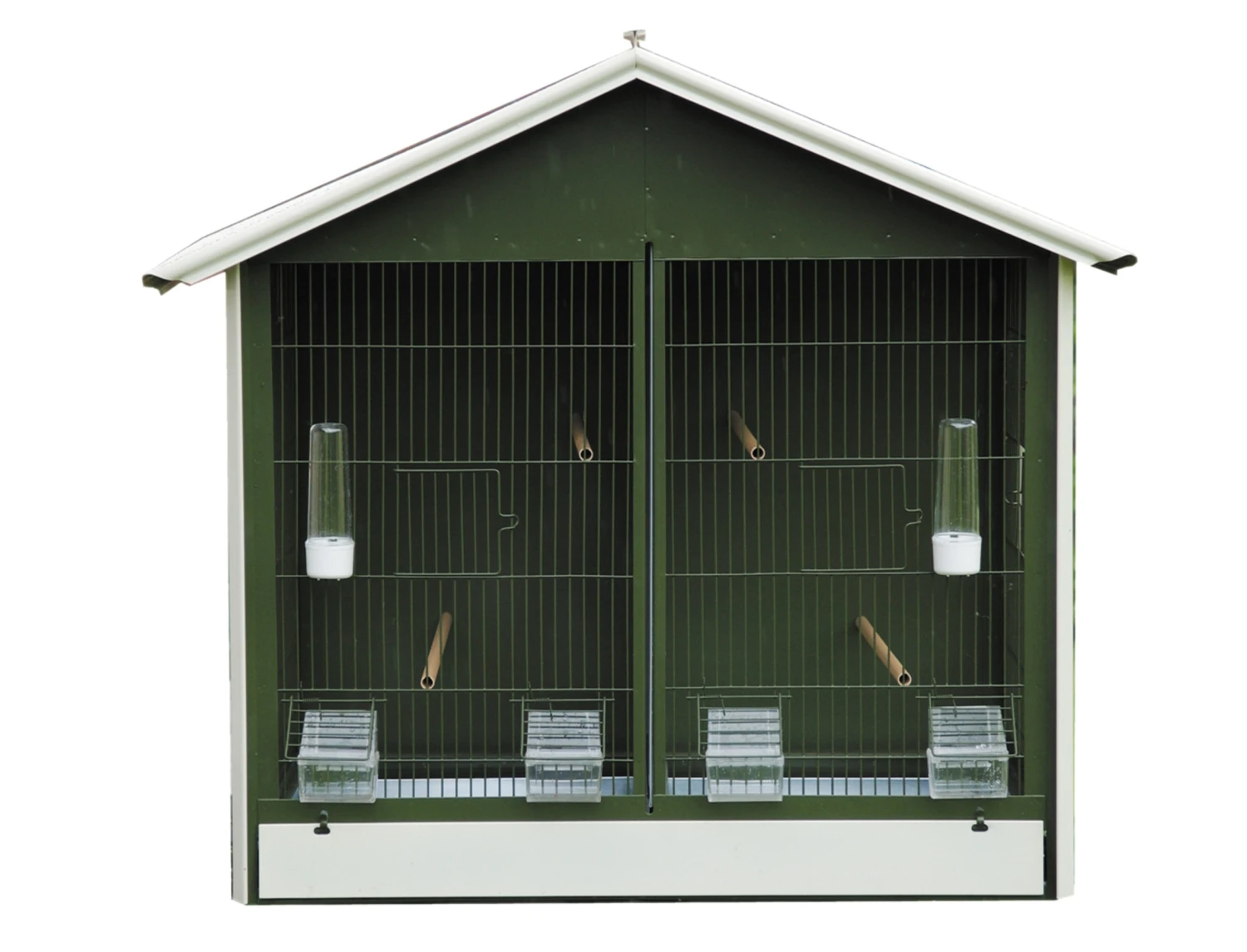 Merkloos Volière Nr 42 Wit Met Groen Dak 86x46x78cm 3 Merkloos Volière Nr 42 Wit Met Groen Dak 86x46x78cm