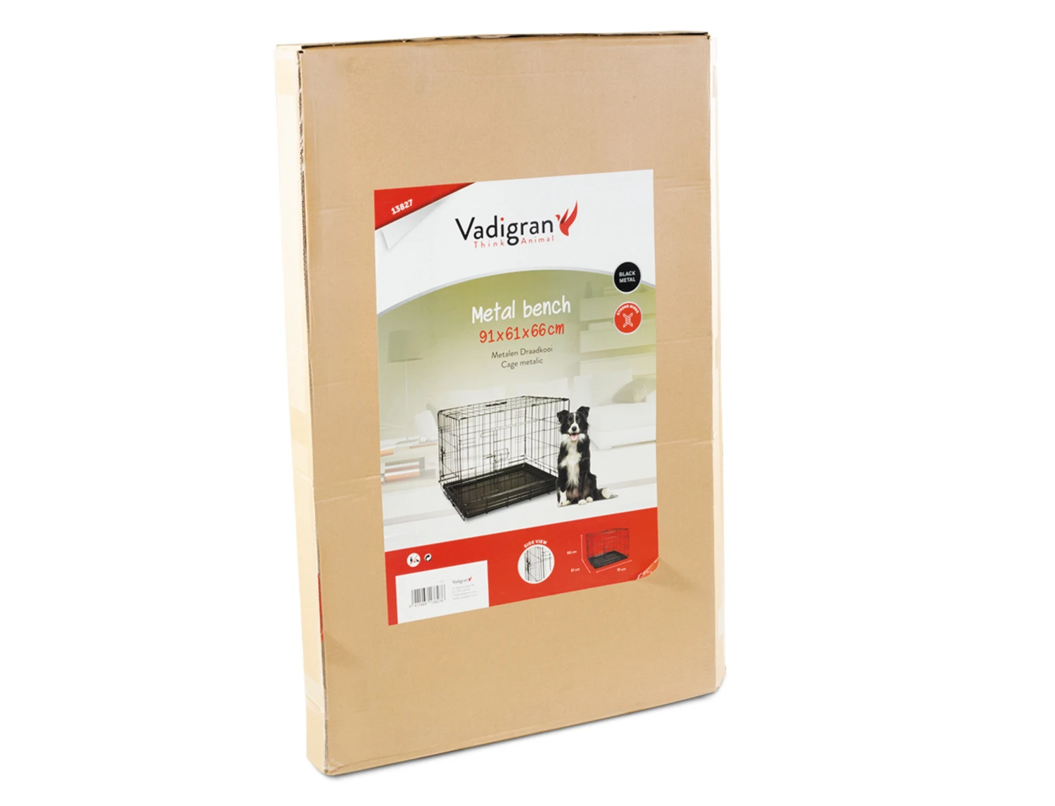 Draadkooi Opvouwbaar Classic Zwart 93x58x64cm 8 Draadkooi Opvouwbaar Classic Zwart 93x58x64cm - Afbeelding 6