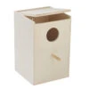 Merkloos Houten Parkietenestkast 15×14,5×22,2cm Ø4,5cm -Savic Winkel p2761 vad 14514 houten parkietenestkast 15x145x222cm 45cm 1