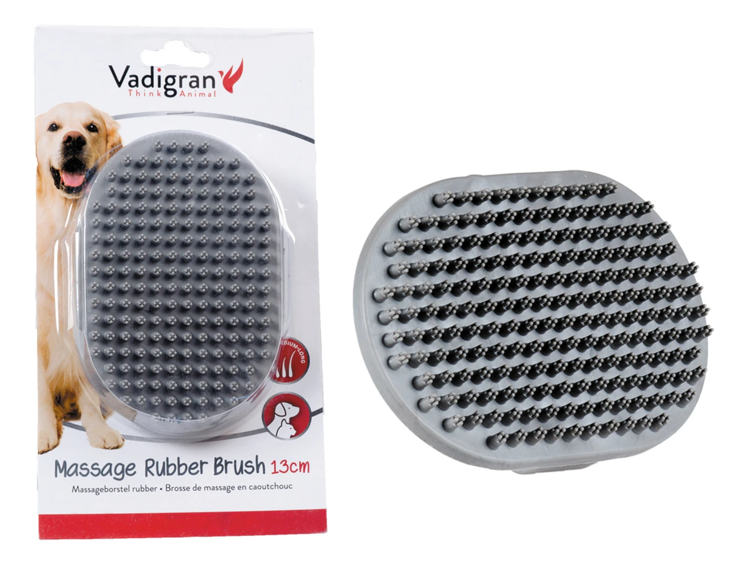 Massageborstel Rubber 13cm 4 Massageborstel Rubber 13cm - Afbeelding 2