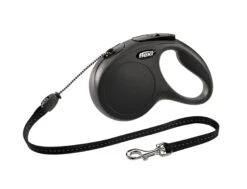 Flexi Classic Zwart M (koord 5m)
