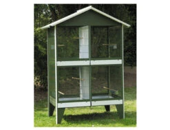 Merkloos Volière Nr 15 Wit Met Groen Dak 122×82 x173cm