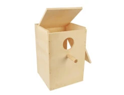 Merkloos Rosellanestkast Bouwpakket 24x24x40cm Ø8cm