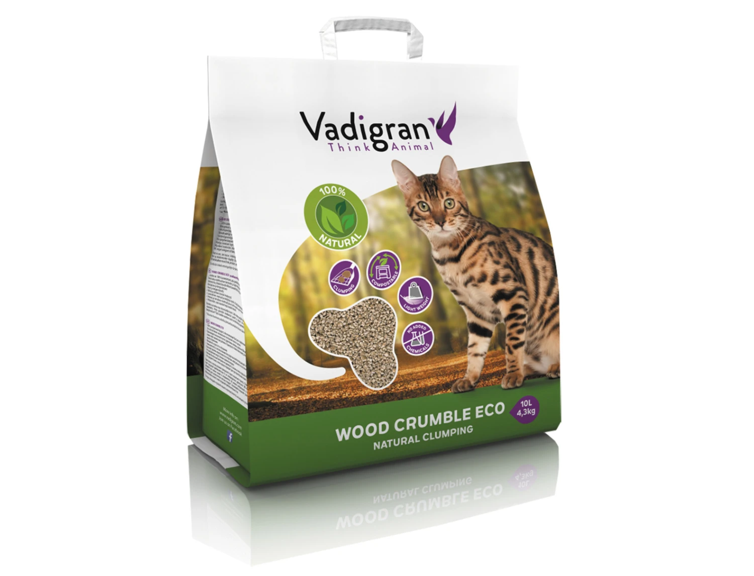 Cat Litter Wood Crumble 10L 3 Cat Litter Wood Crumble 10L