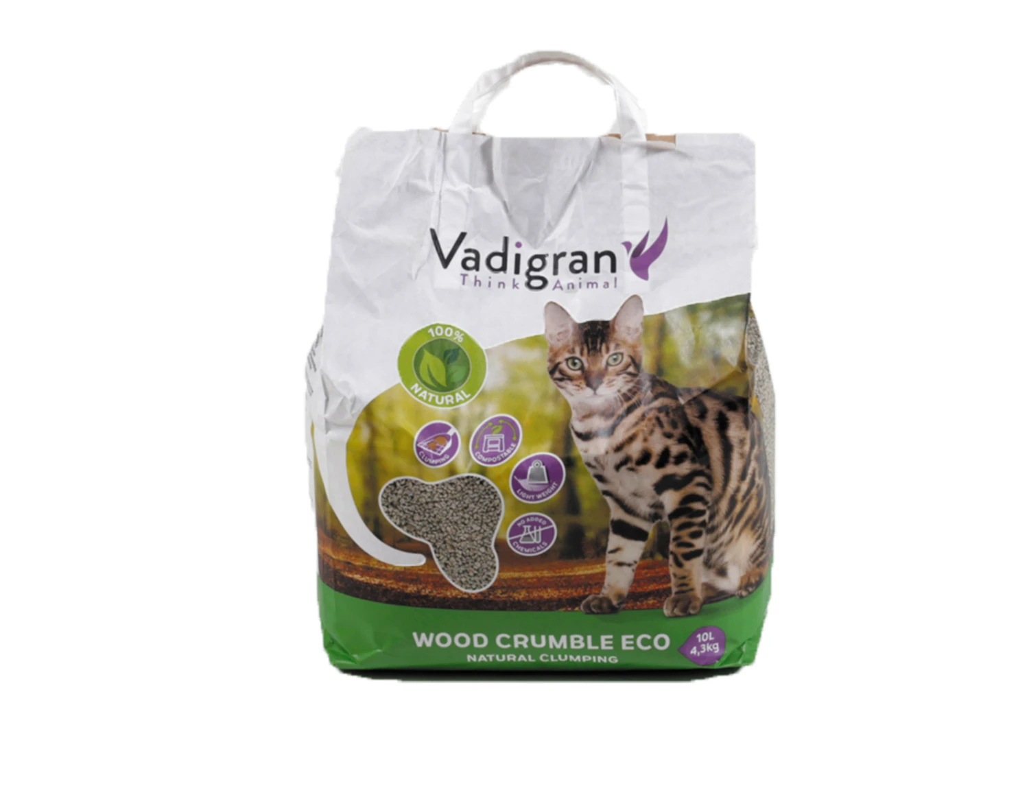 Cat Litter Wood Crumble 10L 5 Cat Litter Wood Crumble 10L - Afbeelding 3