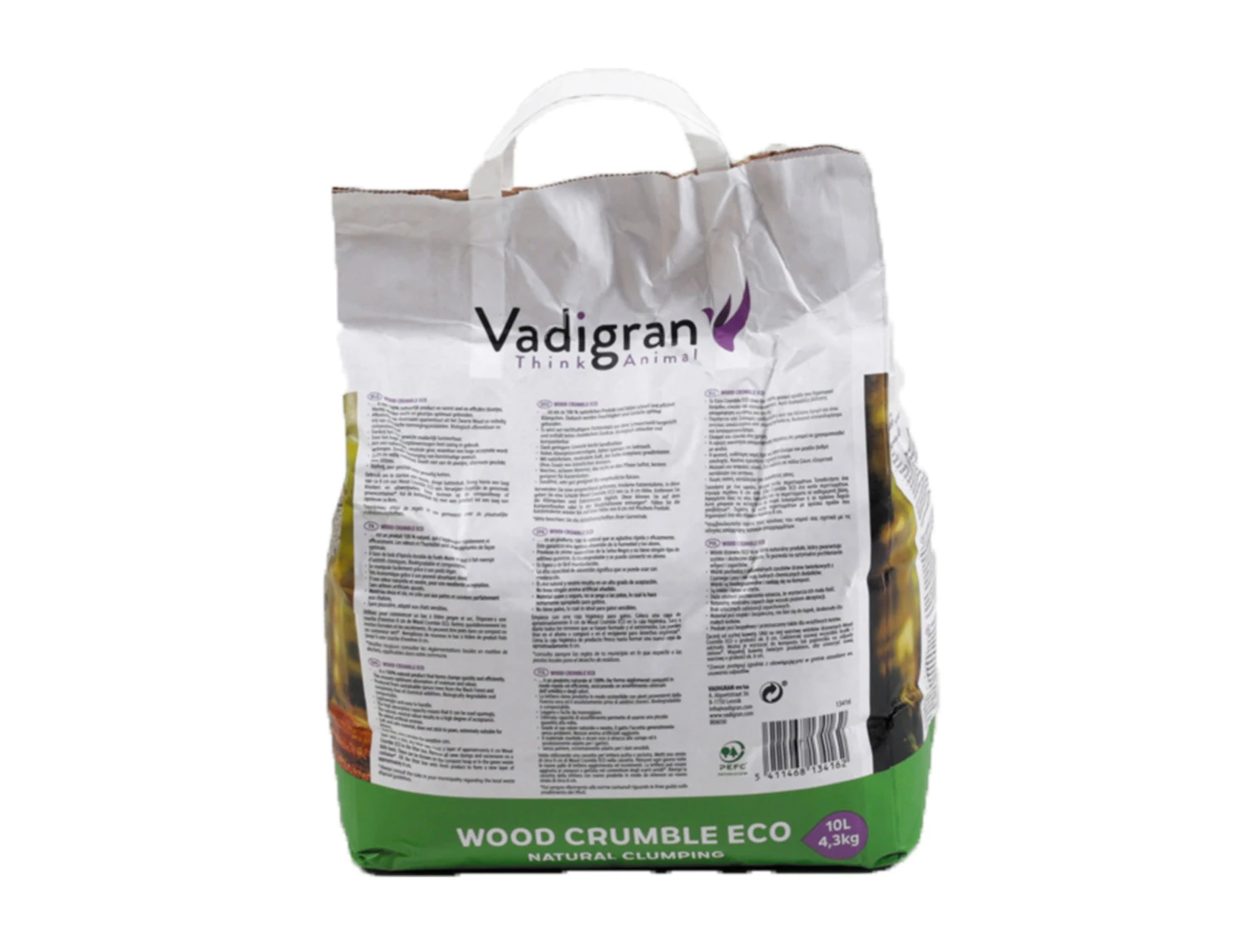 Cat Litter Wood Crumble 10L 4 Cat Litter Wood Crumble 10L - Afbeelding 2