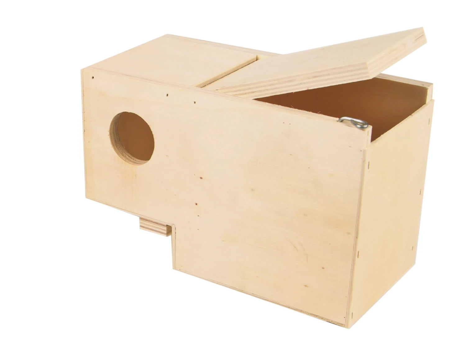 Merkloos Houten Nestkast Half Buiten 19,5x10x12cm 4 Merkloos Houten Nestkast Half Buiten 19,5x10x12cm - Afbeelding 2