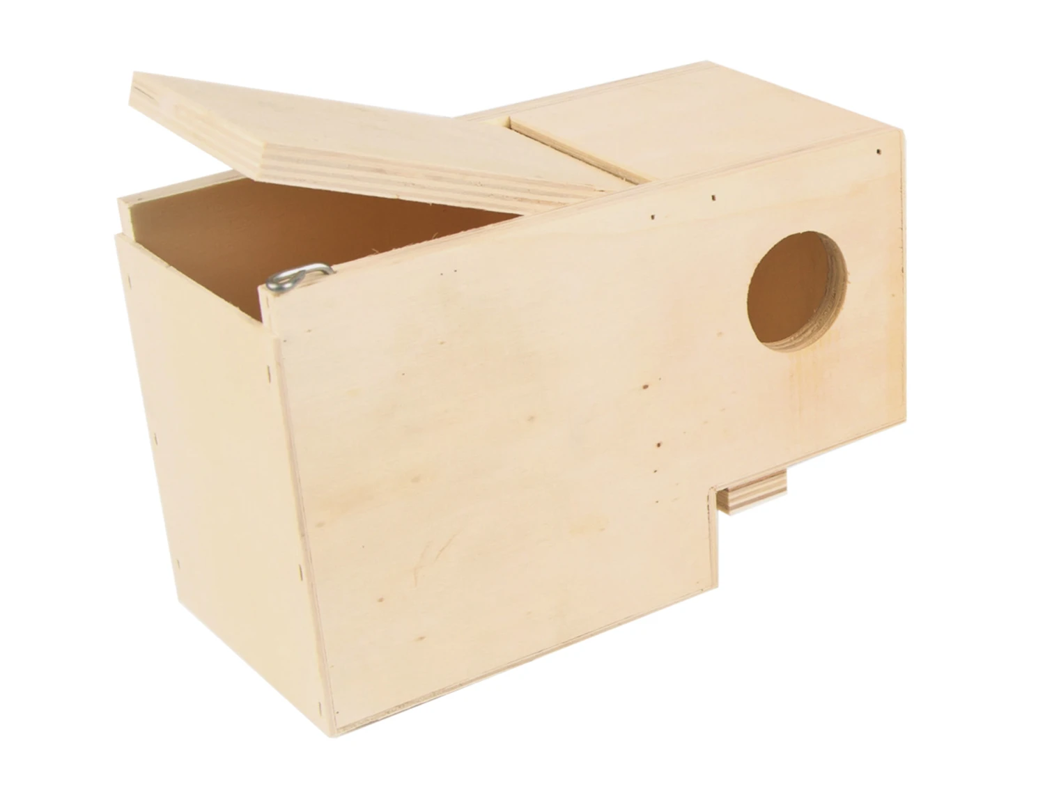 Merkloos Houten Nestkast Half Buiten 19,5x10x12cm 3 Merkloos Houten Nestkast Half Buiten 19,5x10x12cm