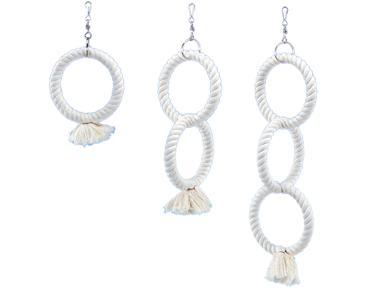 Speelgoed Vogel Klimring Katoen Drievoudig 48/14cm 4 Speelgoed Vogel Klimring Katoen Drievoudig 48/14cm - Afbeelding 2