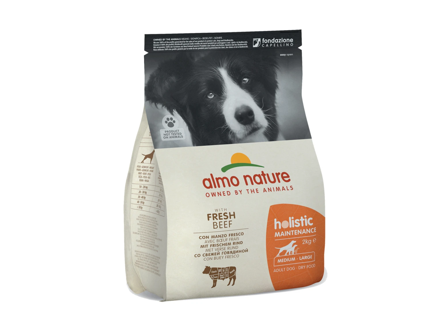 Almo Nature HOL Dogs 2Kg M-L Rund En Rijst 3 Almo Nature HOL Dogs 2Kg M-L Rund En Rijst