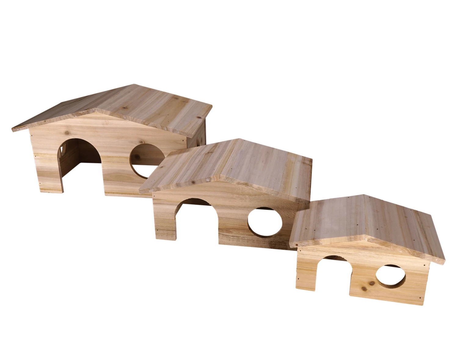 Knaagdierhuis Hout Hali 28x19x15cm 4 Knaagdierhuis Hout Hali 28x19x15cm - Afbeelding 2