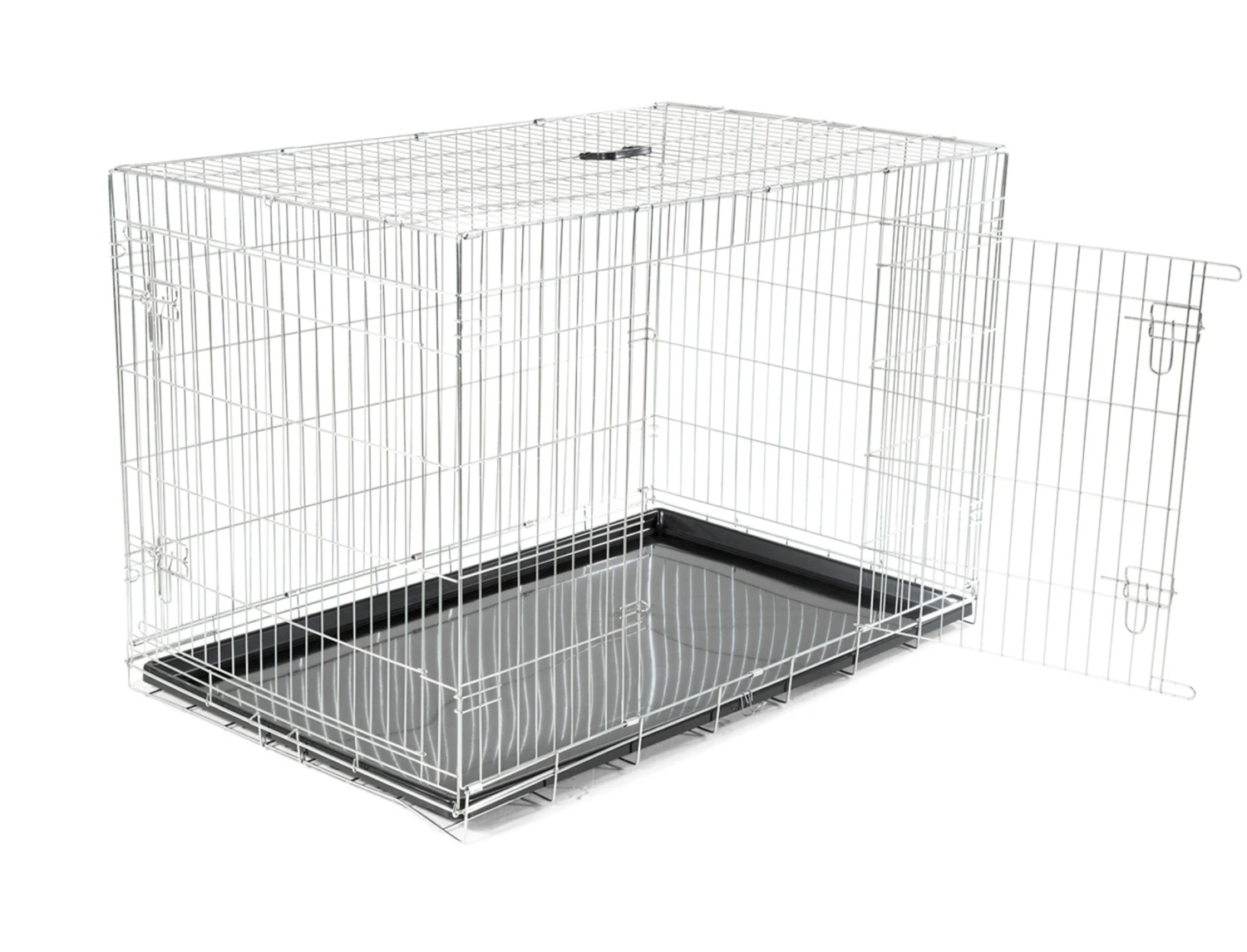 Draadkooi Opvouwbaar Classic Zilver 122x75x81cm 4 Draadkooi Opvouwbaar Classic Zilver 122x75x81cm - Afbeelding 2