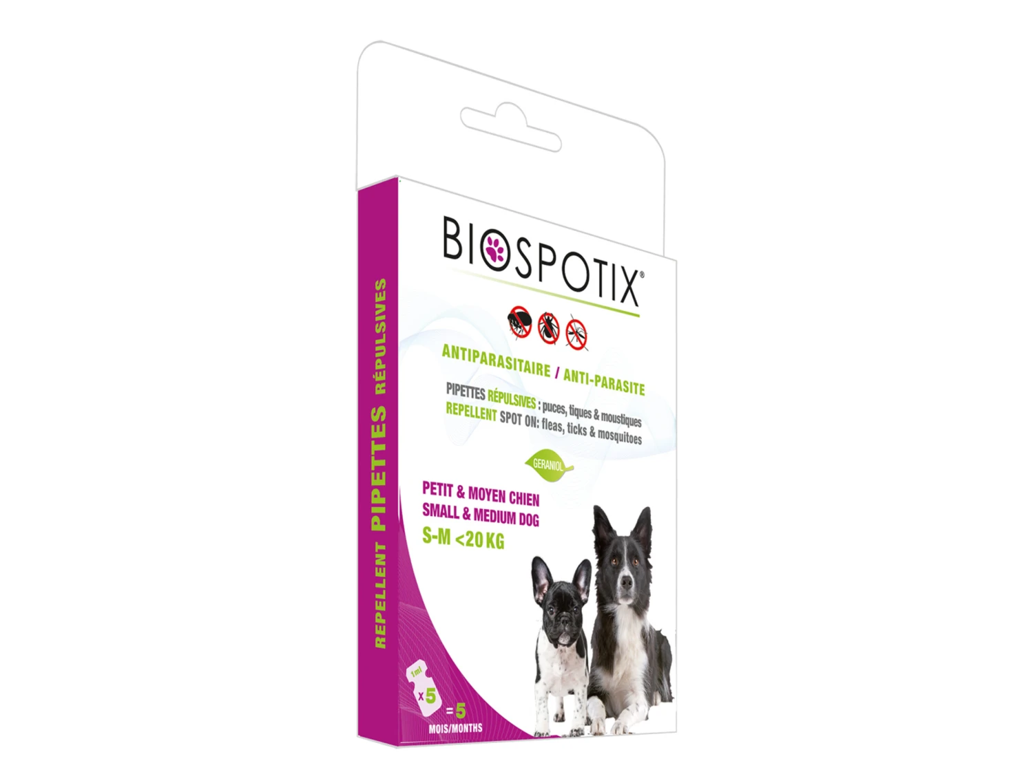 BIOSPOTIX Hond Spot-on Antiparasitair S-M <20kg 3 BIOSPOTIX Hond Spot-on Antiparasitair S-M <20kg