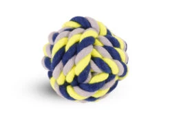 Katoenen Bal Blauw-geel 120g Ø8cm
