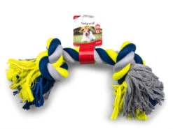 Katoenen Koord 2 Knopen Blauw-geel 700g 48cm