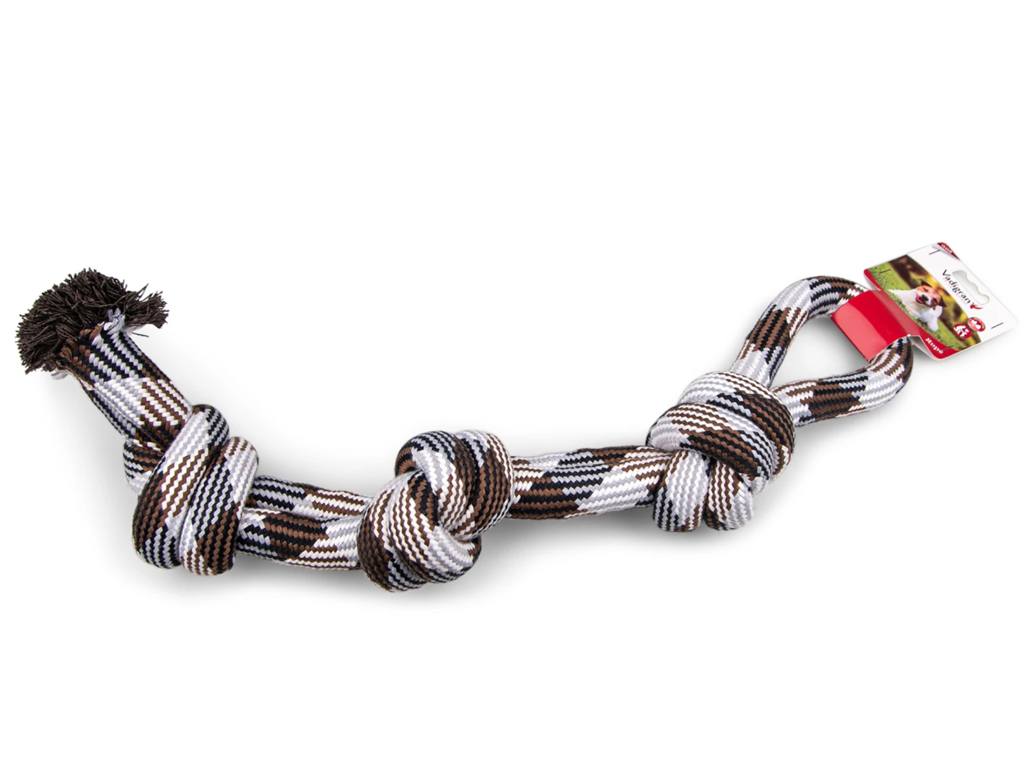 Katoenen Koord 3 Knopen Bruin 600g 60cm 5 Katoenen Koord 3 Knopen Bruin 600g 60cm - Afbeelding 3