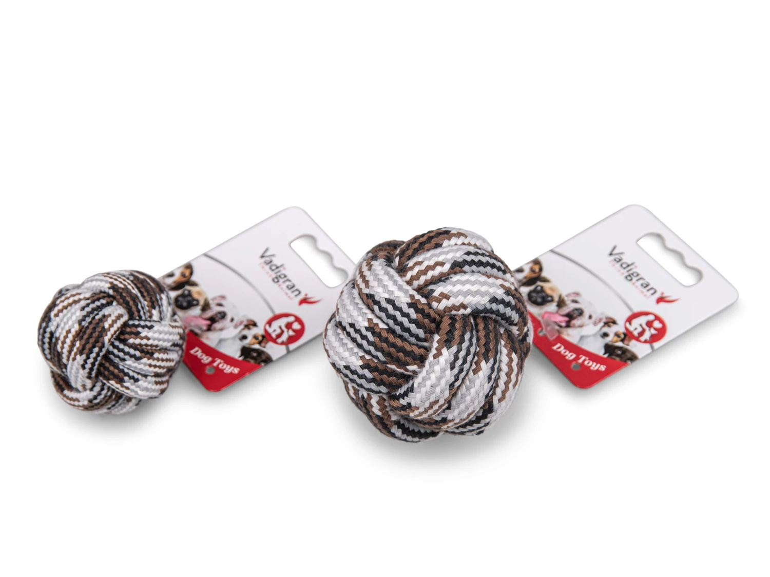 Katoenen Bal Bruin 120g Ø8cm 5 Katoenen Bal Bruin 120g Ø8cm - Afbeelding 3