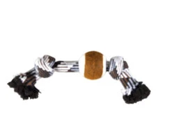 Katoenen Koord 2 Knopen+tennis Bruin 30cm