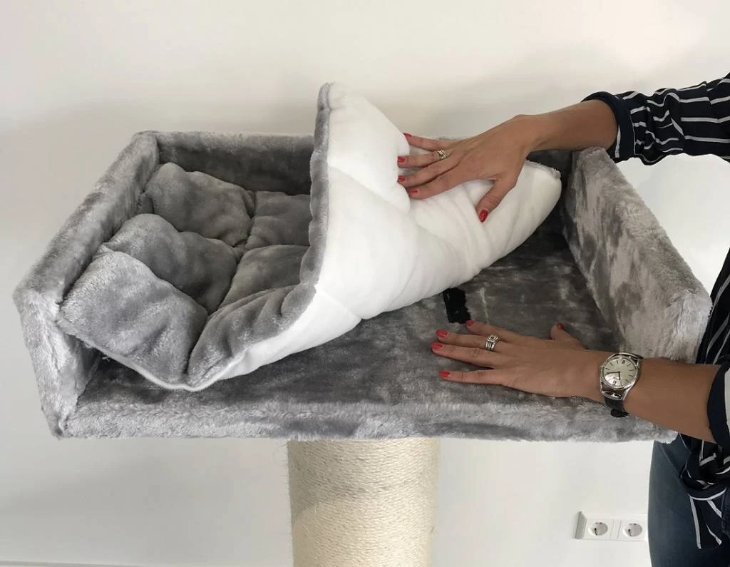 Krabpaal Maine Coon Lounge Light Grey 6 Krabpaal Maine Coon Lounge Light Grey - Afbeelding 4